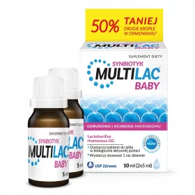   Multilac Baby - Sinbiotik sa 5 milijardi bakterija za jačanje mikrobioma, 2x5 ml