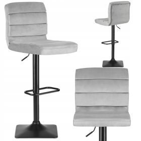 Taburet Sofatel Deluxe, sive nijanse, 114 cm, štof