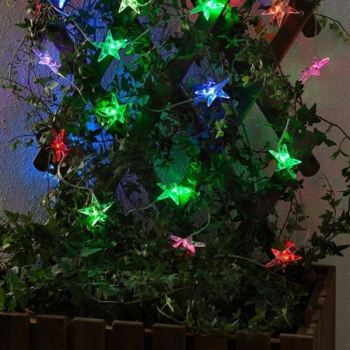 STRALA Croatian Christmas Star Garland with 24 LED Lights