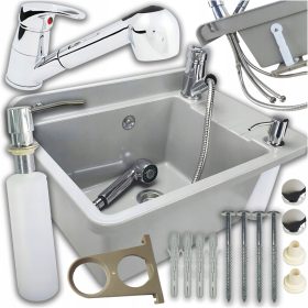 Kompaktni sudoper Zelvo, nijanse sive