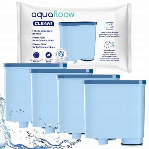  4x AquaFloow filter za aparat za kavu Saeco Philips Latte Go sa sustavom AquaClean