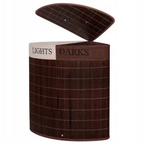    Samostojeća košara za rublje Springos 73l, nijanse smeđe i bež