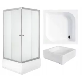 Invena PARLA tuš kabina s kliznim vratima 90 x 90 cm