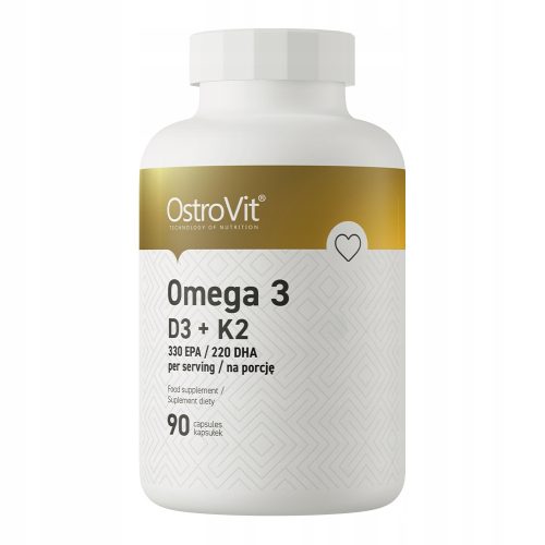OstroVit Omega 3 D3+K2 - Dodatak prehrani s esencijalnim masnim kiselinama i vitaminima