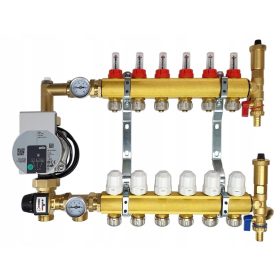 Profesionalni razdjelnik za podno grijanje s 6 obwodova