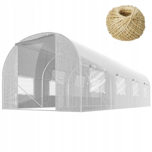 Plastenik za vrt od folije - Bijeli folijski tunel 10m² 400 x 250 cm