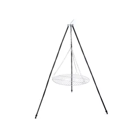    Roštilj / Tronožac / Kovani vrtni stalak iznad vatre s rešetkom 50 cm visine 120 cm