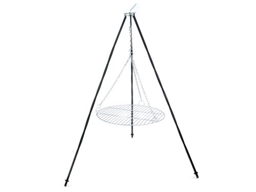  Roštilj / Tronožac / Kovani vrtni stalak iznad vatre s rešetkom 50 cm visine 120 cm