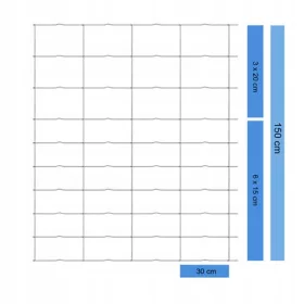 Siatmet mreža za ogradu antracit 50 mx 150 cm