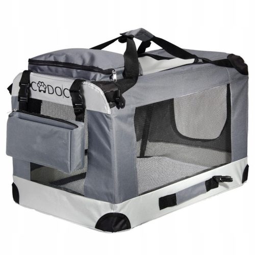 Torba za prijevoz kućnih ljubimaca CADOCA, siva, nijanse crne L 70 cm x 52 cm x 52 cm