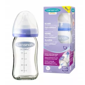   Lansinoh Staklena Bočica za Hranjenje sa NaturalWave Smokvicom 160ml
