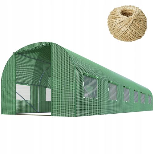 Plastenik za vrt od folije 18m² 600 x 300 cm bijeli