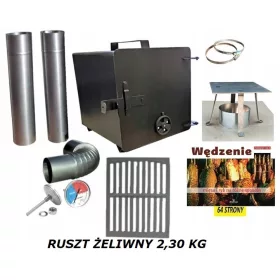    Set cijevi za dimljenje kamina u pušnici koljeno rešetke od lijevanog željeza 25x25x32 3mm