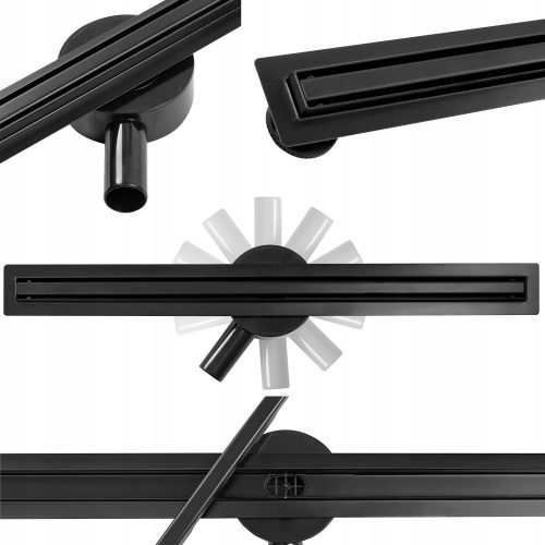 Calani ECO360 SLIM BLACK linearni odvod 80 cm