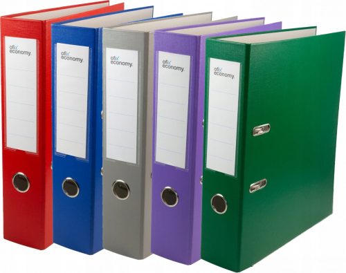 SEGREGATORI ZA A4 FORMAT ŠIRINE 75mm ZA 500 DOKUMENATA, SET OD 5 KOMADA, RAZLIČITIH BOJA