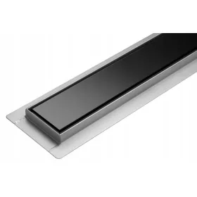 Wave BLACK GLASS linearni odvod 70 cm