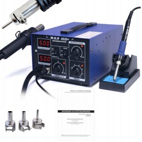   Stacionarni uređaj za lemljenje HOTAIR WEP 852D+ 2u1 3 mlaznice 700W