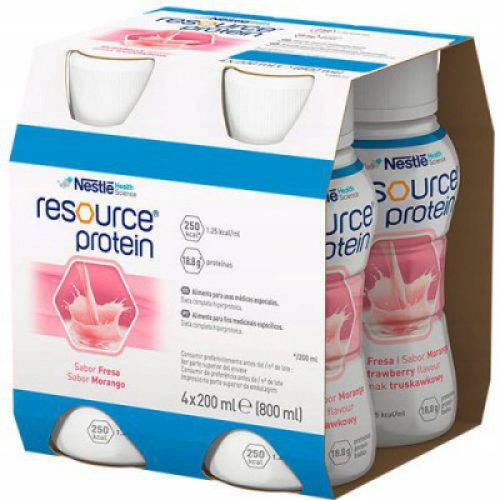 Nestle Resource Protein Nutritivni Pripravak s Okusom Jagode 4 x 200 ml