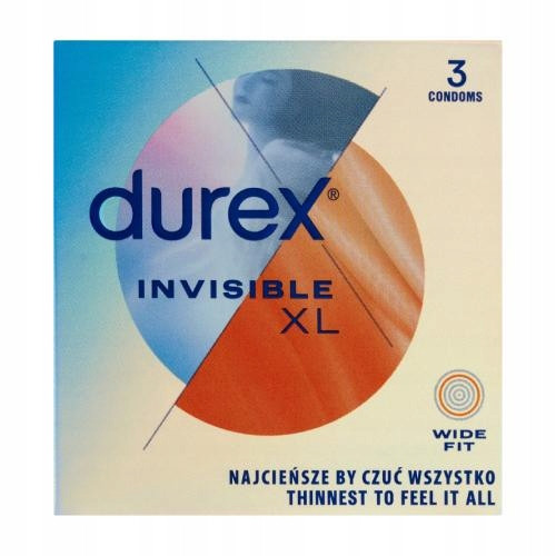 Durex Nevidljivi Ekstra Veliki kondomi, 3 komada