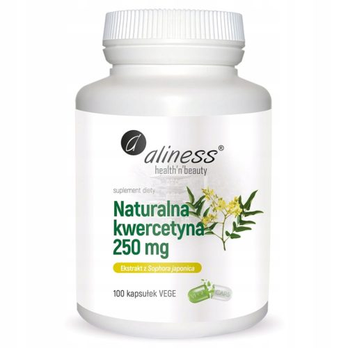 Aliness Naturalna Kwercetyna 250 mg - 100 Veganskih Kapsula