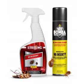   Dimna bomba protiv stjenica, moljaca, muha, pauka, buha, stjenica, srebrnih ribica Strong 0,26 kg 250 ml + raspršivač, aerosol protiv stjenica Strong 150 ml