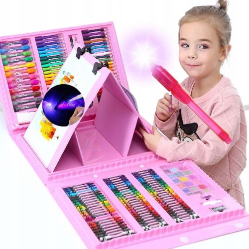 Kreativni set za umjetnost Artnico sa 208 dijelova u koferu + BOJE + UV OLOVKA