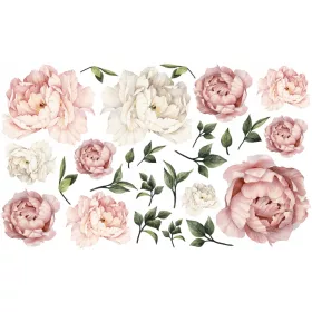  Božuri cvijeće božuri naljepnice za zid XL 100x60