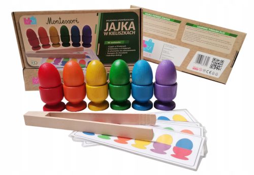 Jaje Razvrstavač Boja Montessori Uključujući Kliješta