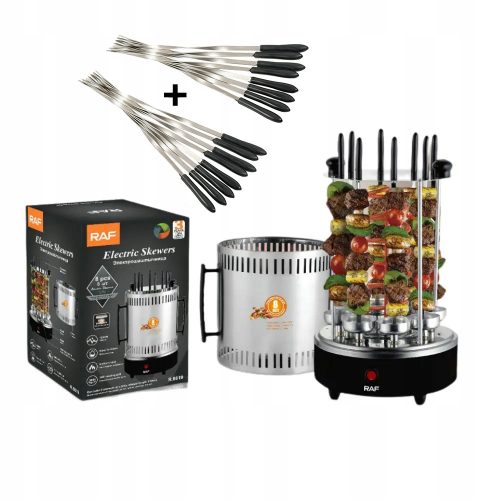 Električni vertikalni roštilj za kebab i šašlik GH-8619 s 16 špikulaca