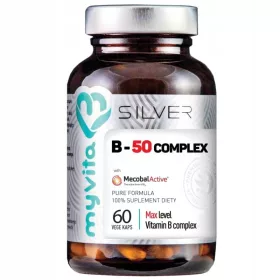   MYVITA SILVER Vitamin B-50 Complex, 60 kapsula, bez umjetnih dodataka
