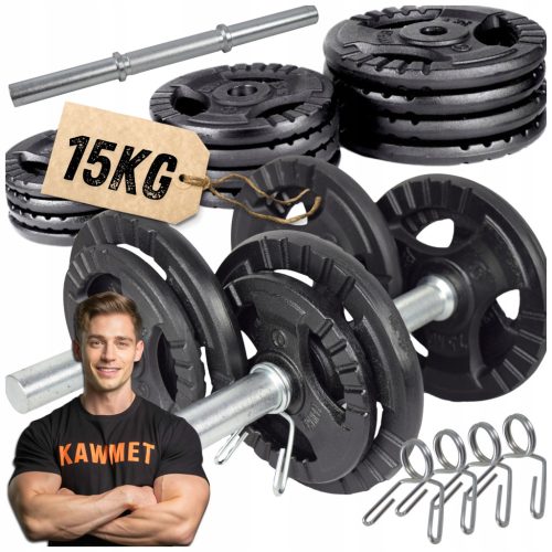  Podesive bučice od lijevanog željeza Kawmet 2x 15 kg
