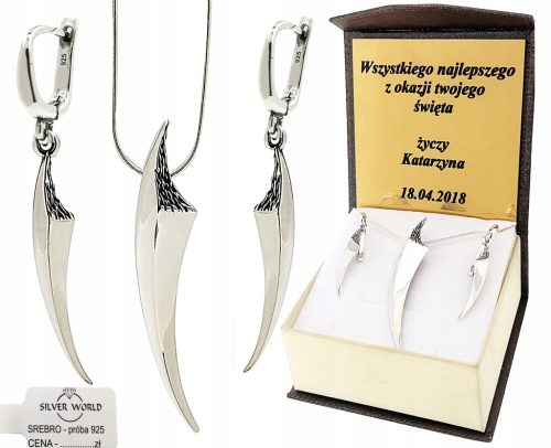 Elegantan set nakita od srebra 925 sa besplatnim graviranjem