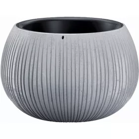    Prosperplast teglica za cvijeće 29 cm x 29 x 19,5 cm promjer 29 cm plastične nijanse sive i srebrne