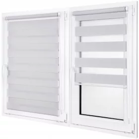   Roleta Dan-Noć 53 cm x 150 cm sa vodilicama Roleta Dan-Noć dimenzija 53x150 cm je unutarnja roleta sa vodilicama koja omogućuje regulaciju zatamnjenja od 50 do 