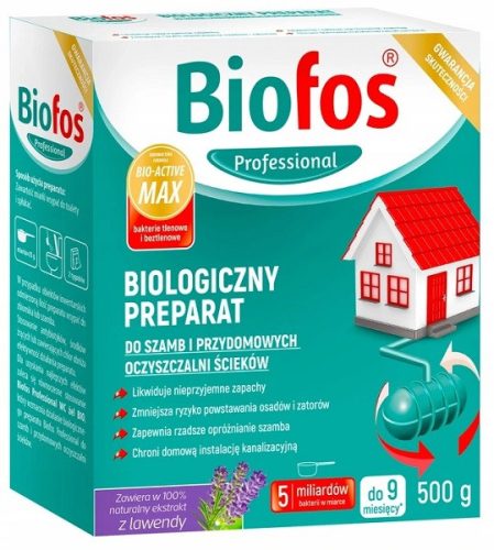 Biofos Professional - Biološki pripravak za septičke jame i kućne pročistače otpadnih voda - 0,5 kg