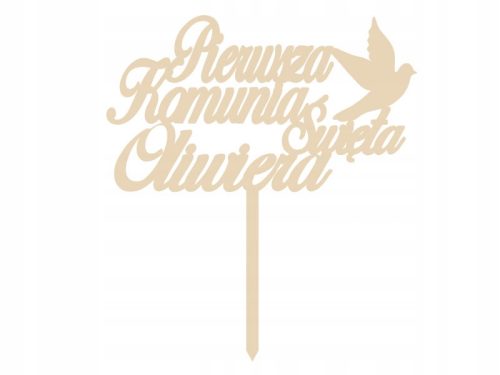 Dreveni kolač za Prvu pričest s personaliziranim imenom