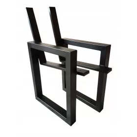 Vrtna klupa s metalnim naslonom visine 6 x 45 cm