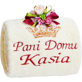   Personalizirani poklon za posebne prigode - Debeli ručnik s vašim imenom uvezanim