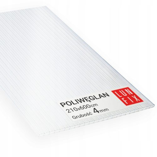Lun Fix prozirna komorna ploča od ćelijskog polikarbonata 4mm 2,1x6m za staklenike