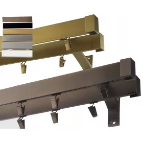 Kvalitetna aluminijska dvostruka karniša 220 cm