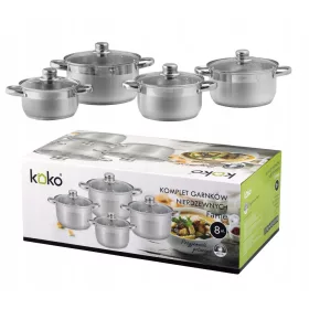 Set lonaca Koko Feme, nehrđajući čelik, 8 kom.