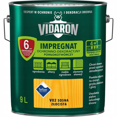VIDARON Impregnacija za drvo ZLATNI BOR 9l