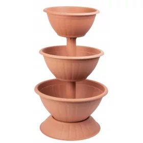    Strend Pro saksija 79 cm x 40 x 79 cm promjer 40 cm plastične nijanse smeđe i bež boje