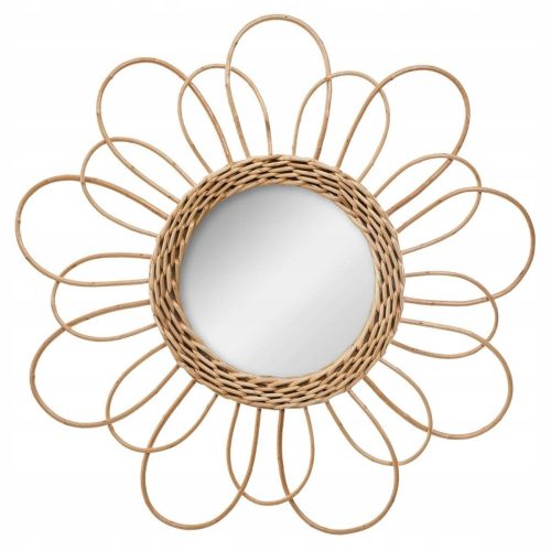 Boho Pleteno Zidno Ogledalo, 38 cm