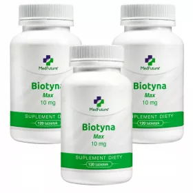   Biotin Max - 10 mg, Paket od 3 kutije s ukupno 360 tableta za zdravlje kože, kose i noktiju