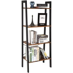  Muf-Art industrijska rustikalna polica za knjige 56 cm x 137,5 cm x 34 cm crna, nijanse smeđe