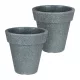  Focus Garden saksija 38 cm x 38 x 38 cm promjer 38 cm plastične nijanse sive i srebrne