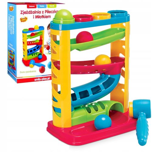 Smily Play Zježdžalnica s lopticama i čekićem za djecu 12m+