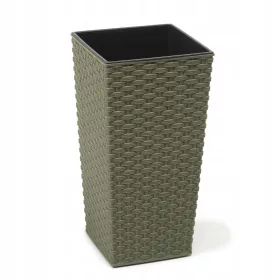    Lamela saksija 47 cm x 25 x 47 cm promjer 25 cm plastične nijanse zelene