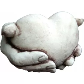  Figura SRCE u rukama beton smeđa (F155) ALA-SHOP